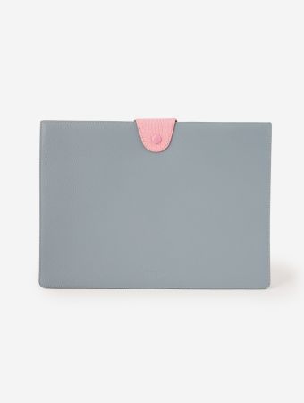 Concepto Sky Blue With Pink Crocodile Clasp Folder