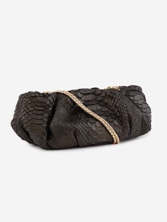 Levante Luxury Antique Gold Python Pouch