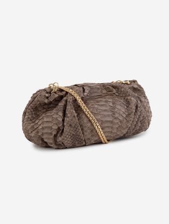 Levante Luxury Grey Matt Python Pouch