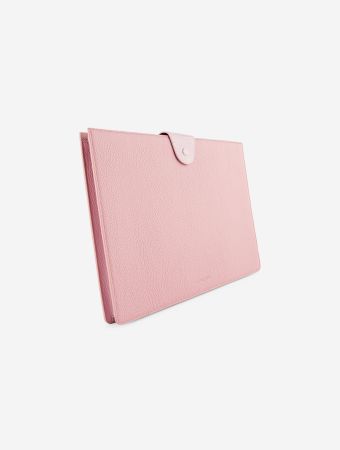 CONCEPTO Pastel Pink Pebble Leather Large Folder