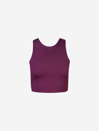 Girlfriend Collective Plum Dylan Crop Bra