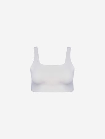 Girlfriend Collective Ivory Tommy Square Neck Bra