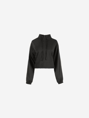 Girlfriend Collective Black Hummingbird Half Zip Windbreaker 