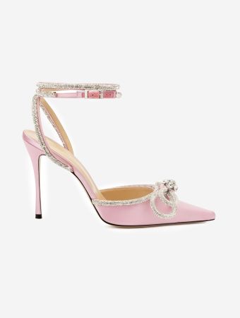 Mach & Mach Pink Double Bow High Heels