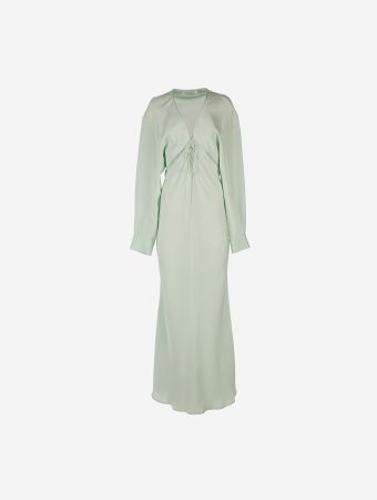 Christopher Esber Mint Triquetra Front Tie Shirt Maxi Dress