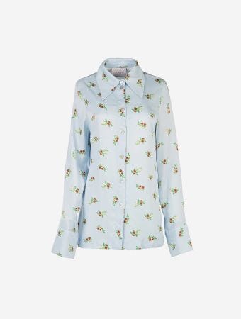 Sleeper Blue Blossom Printed Shirt