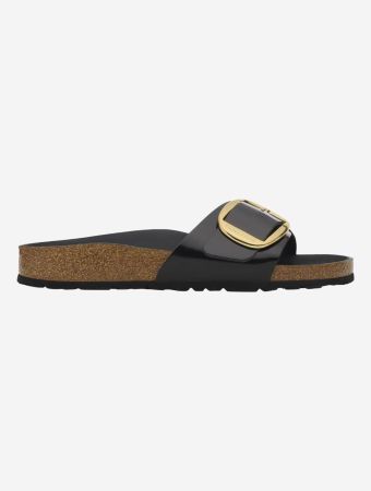 Birkenstock Black Madrid Big Buckle High-Sine Finish Big Buckle Sandals