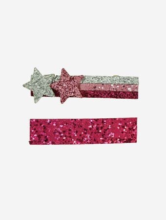 Milk X Soda Hot Pink Star Stripe Hair Clip