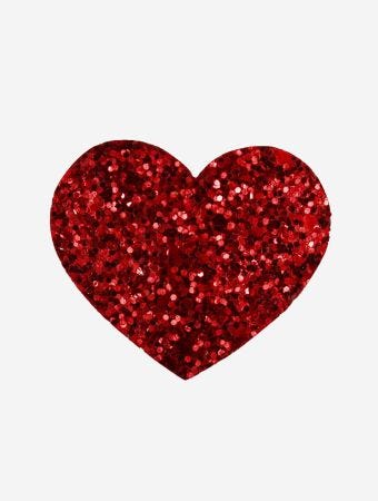 Milk X Soda Red Sparkle Heart Hair Clip