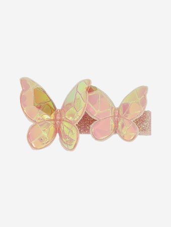 Milk X Soda Shiny Pink Twin Butterflies Hair Clip