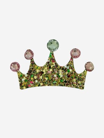 Milk X Soda Gold Glitter Crown Hair Clip