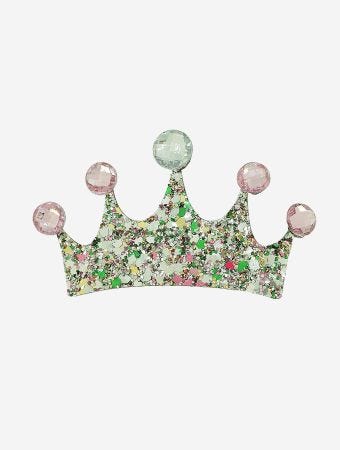 Milk X Soda Silver Glitter Crown Hair Clip