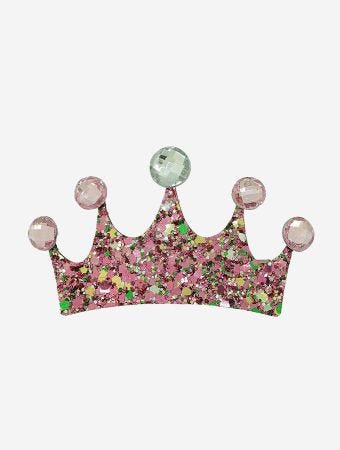 Milk X Soda Pink Glitter Crown Hair Clip