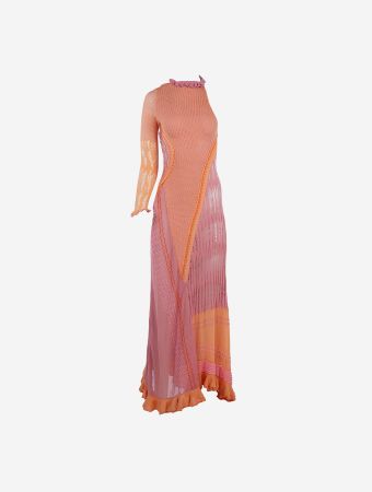 Roberta Einer Peach Bianca Knit Maxi Dress