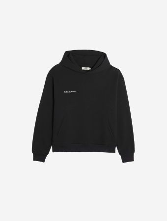 Pangaia Black Signature Jersey Hoodie