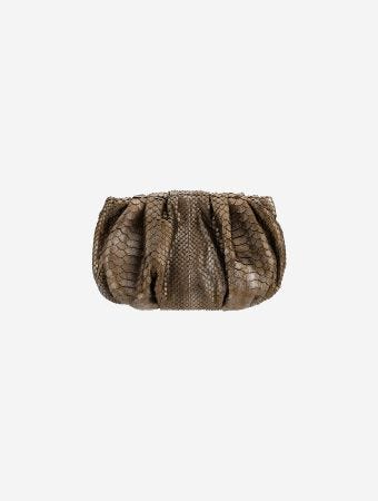 Levante Bronze Pouch Python Shoulder Bag
