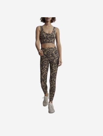 Varley Sand Speckle Leopard Let'S Go Elsie Bra