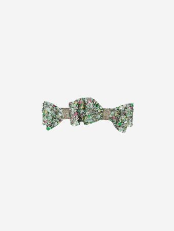 Milk X Soda Silver Multi Gianna Double Ribbon Hair Clip