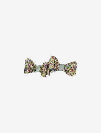 Milk X Soda Gold Multi Gianna Double Ribbon Hair Clip