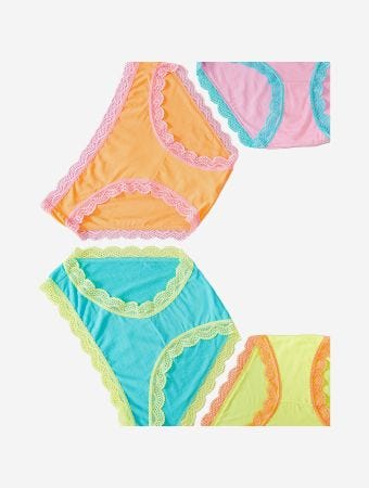 Stripe & Stare Multi Neon Candy 4 Box Knicker