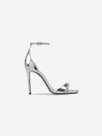 Paris Texas Silver Stiletto Sandals