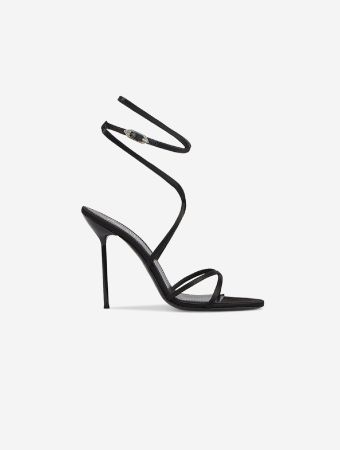 Paris Texas Black Liz Lace Up Sandals