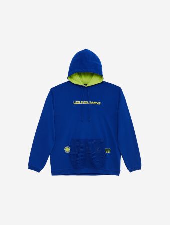 Les Benjamins Blu Fireball Relaxed Hoodie