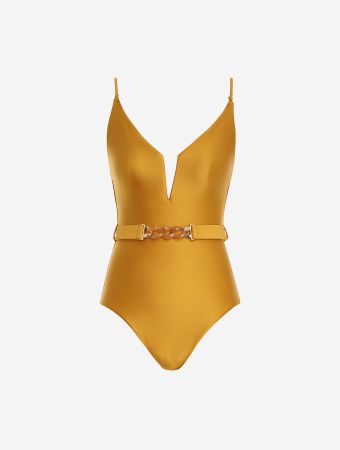 Zimmermann Honey August Plunge V Wire One-Piece