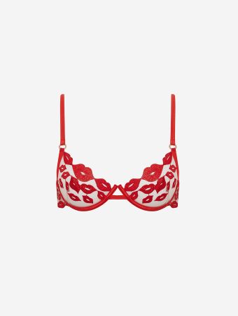 Bluebella Tomato Red Sheer Marian Wired Bra