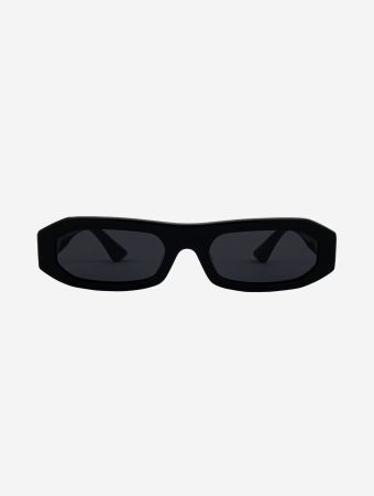 Karen Wazen Black Hazel Rectangle Sunglasses