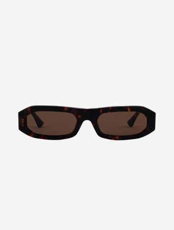 Karen Wazen Tortoise Hazel Rectangle Sunglasses