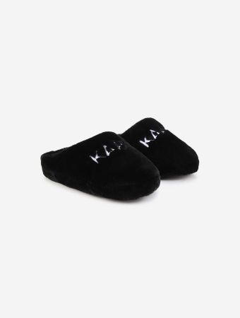 Karl Lagerfeld Kids Black Slippers