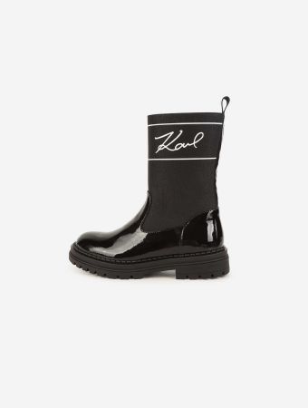 Karl Lagerfeld Kids Black Boots