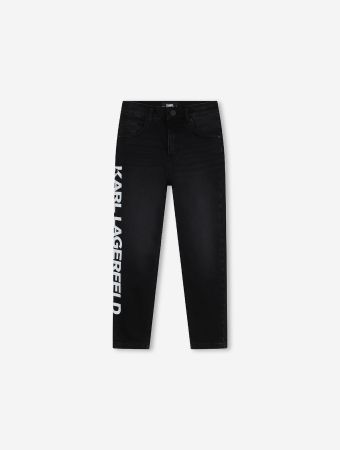 Karl Lagerfeld Kids Denim Black Trousers