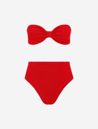 Hunza G Red Ruby Bikini Crinkle