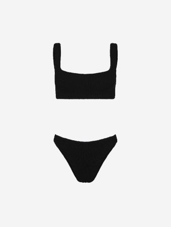 Hunza G Black Xandra Bikini M Crinkle