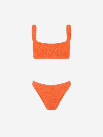 Hunza G Orange Xandra Bikini M Crinkle