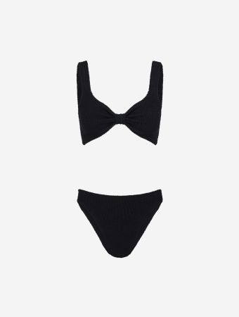 Hunza G Black Bonnie Bikini M Crinkle