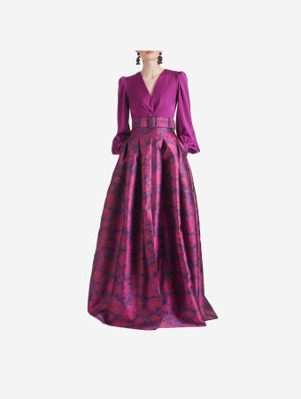 Sachin & Babi Sparkling Grape Magenta Zoe Maxi Gown