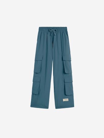 The Giving Movement Elemental Blue Shell Wide Leg Pocket Pants