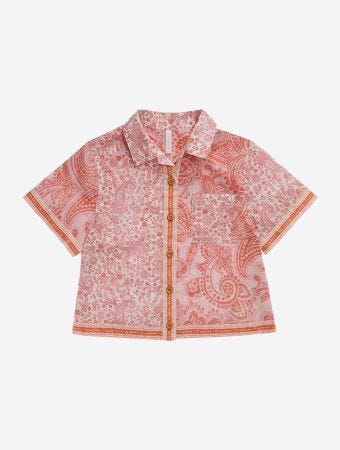 Zimmermann Pink Paisley Ottie Pocket Shirt