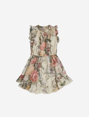 Zimmermann Cream Floral Waverly Flip Dress