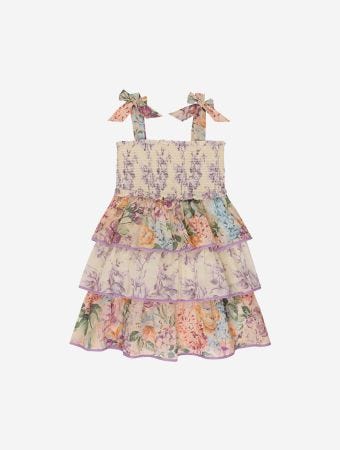 Zimmermann Spliced Halliday Tiered Shirred Dress