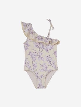 Zimmermann Yellow Lilac Floral Halliday Trim Frill 1 Piece