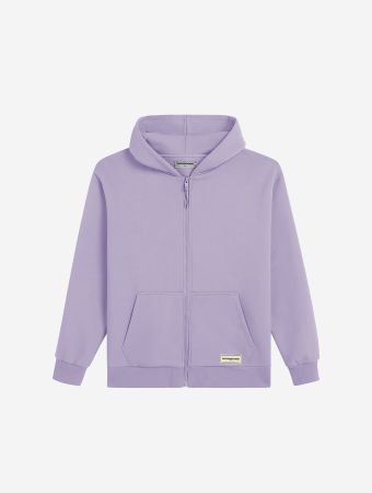 The Giving Movement Digital Lavender Cotton Oversized Zip Hoodie