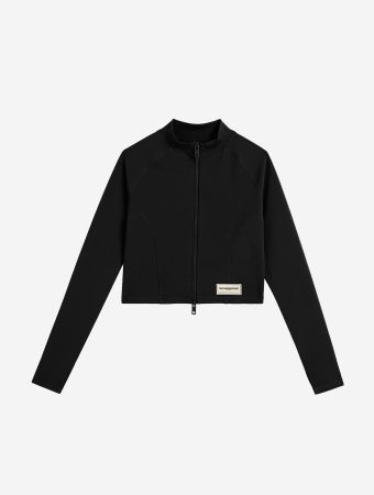 The Giving Movement Pitch Black Softskin Cropped Zip Jacket