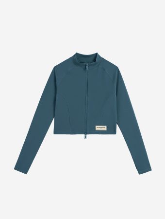 The Giving Movement Elemental Blue Softskin Cropped Zip Jacket