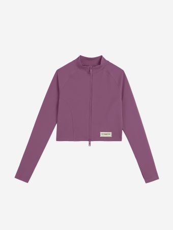The Giving Movement Mauve Softskin Cropped Zip Jacket