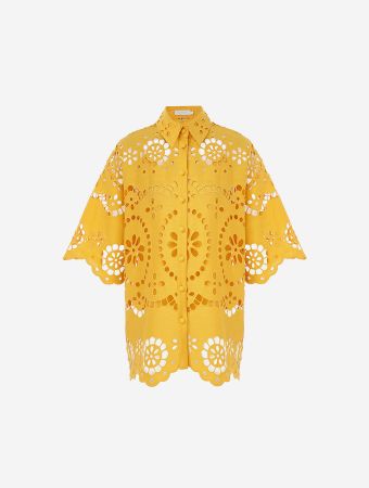 Zimmermann Mango Pop Embroidered Shirt