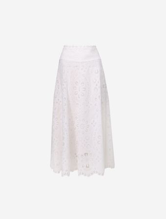Zimmermann Ivory Ottie Flared Skirt